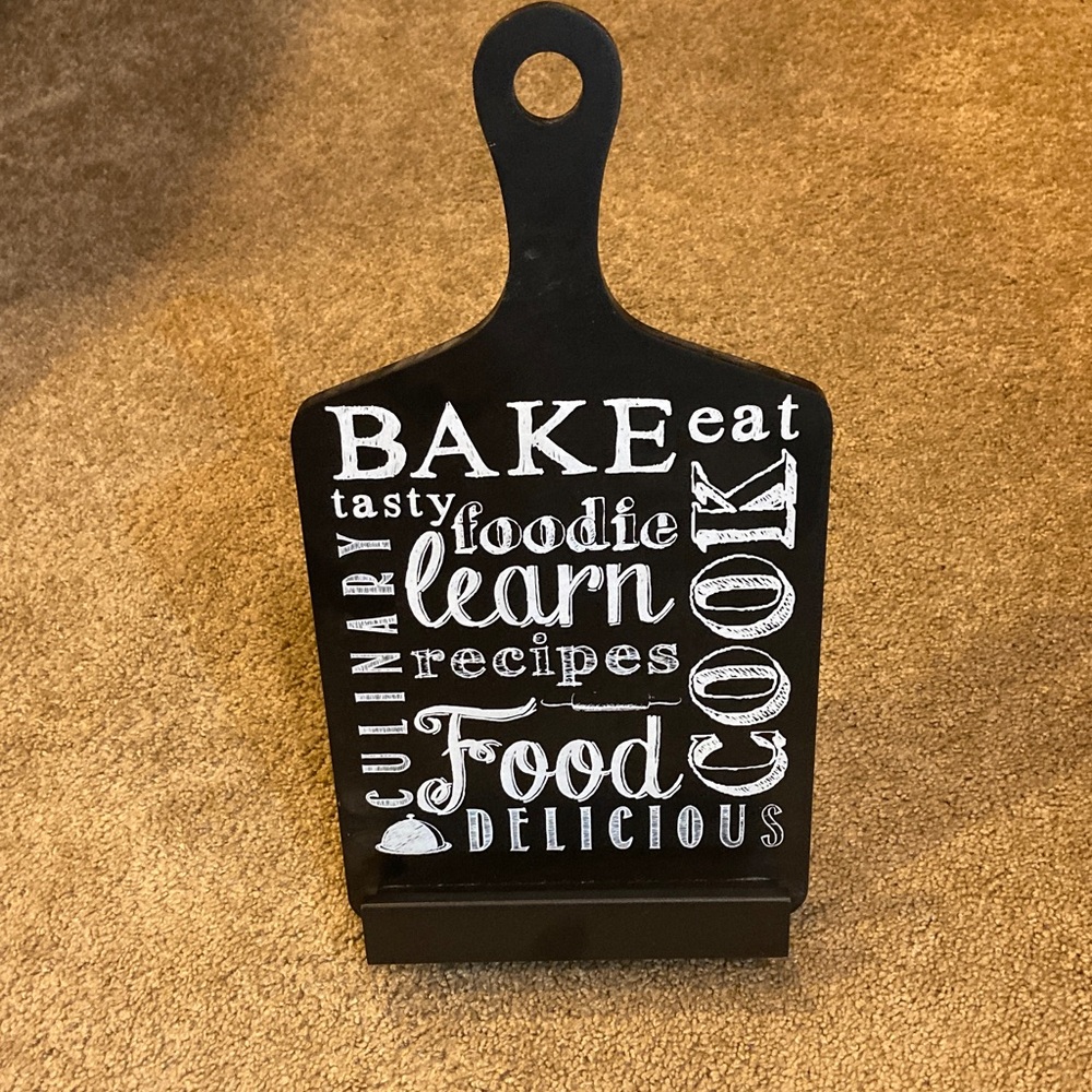 Kitchen Chalkboard Recipe Stand - Black